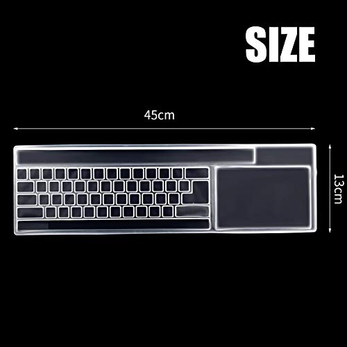 BronaGrand 2 Pack Clear Desktop Computer Keyboard Protection Skin Protector Cover for PC 104/107 Keys Standard Keyboard