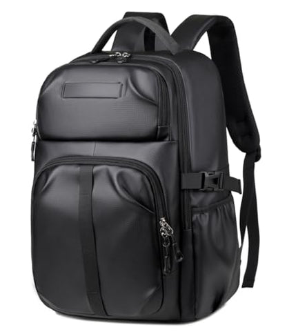Casual laptop backpack, travel laptop backpack, water-resistant, suitable for work, travel, commuting, Daily. (Black) - color: Black