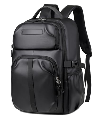 Casual laptop backpack, travel laptop backpack, water-resistant, suitable for work, travel, commuting, Daily. (Black) - color: Black