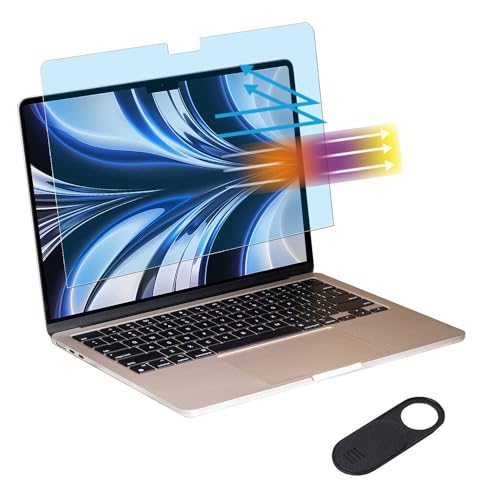 Anti Blue Light Matte Screen Protector for MacBook Air 13.6 inch (M2/M3/M4/M5 Chip, 2022–2026), Eye Protection Blue Light Blocking & Anti Glare Laptop Film - size: MacBook Air 13.6