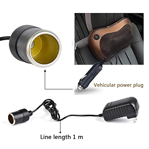 AC to DC Converter 2A 24W Car Cigarette Lighter Socket 110-240V to 12V AC/DC Power Adapter Black