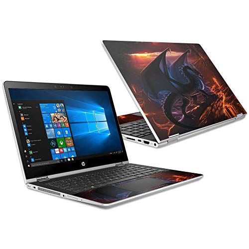 MightySkins Skin Compatible with HP Pavilion x360 15.6" (2018) - Fire Dragon | Protective, Durable, and Unique Vinyl Decal wrap Cover | Easy to Apply, Remove, and Change Styles | Made in The USA - color: Fire Dragon