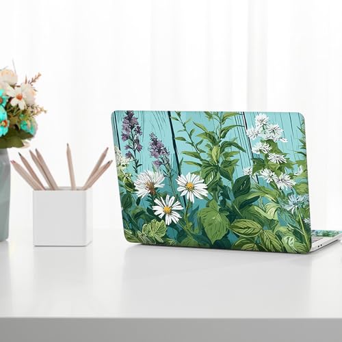 Laptop Skin Sticker Decal, 12" 13" 13.3" 14" 15" 15.4" 15.6 inch Personalized Universal Vinyl Notebook Skin Sticker Cover Art Protector Decal, Green Plant Flowers - color: Green Plant Flowers