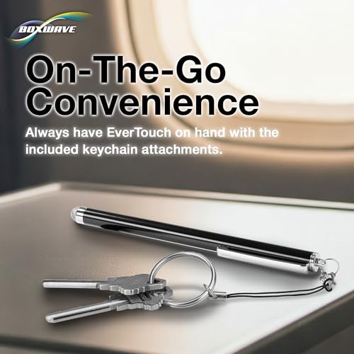BoxWave Stylus Pen Compatible with HP EliteBook 8 G1i - EverTouch Capacitive Stylus, Fiber Tip Capacitive Stylus Pen - Jet Black