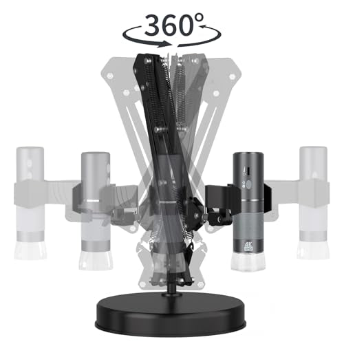 4K WiFi Digital Microscope for iPhone Android Phone and PC | HD 3840x2160p Wireless Microscope Camera with Stand for Adults and Kids, For iPhone Android and Windows Mac Linux Chrome - size: Micrscope with Stand