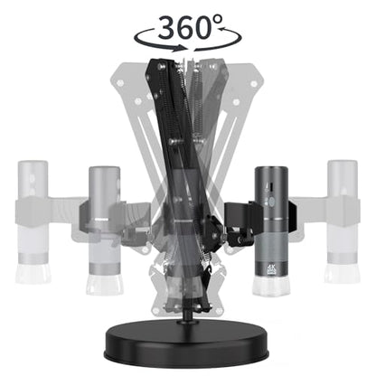 4K WiFi Digital Microscope for iPhone Android Phone and PC | HD 3840x2160p Wireless Microscope Camera with Stand for Adults and Kids, For iPhone Android and Windows Mac Linux Chrome - size: Micrscope with Stand
