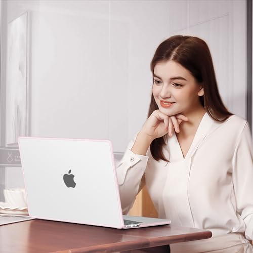 MOSISO Compatible with MacBook Air 13 inch Case M5 2026 M4 M3 M2 2025-2022 | A3449 A3240 A3113 A2681,Seamlessly Closes Reinforced Crack-Resistant Hard Shell for MacBook Air 13.6 inch Case, Pink - color: Pink