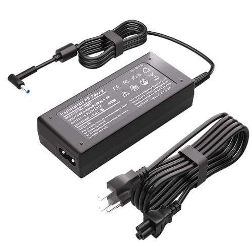 SOLICE 45W AC Adapter Compatible for HP 17 inch Laptop 17-AK 17-AR 17-BS 17-by 17-CA 17-CN 17-CP 17-CN 17-GXXX 17-pxxx 17-yxxx 17-x0xxx 17-x1xxx Laptop Power Supply Cord 19.5V 2.31A