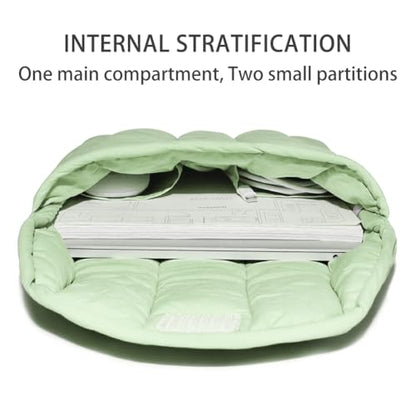 Puffy Laptop Sleeve 15-16 Inch, Soft Laptop Case, Mint Green | Compatible with 15-16 Inch Macbook Pro/Air, Asus/Dell Xps/Lenovo Laptops, Protective Carrying Bag for Women and Men - color: Mint Green, size: 15/16