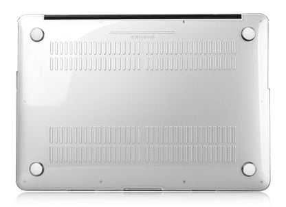 UESWILL Marble Pattern Smooth Hard Shell Case Cover Compatible with MacBook Air 11 inch (A1465/ A1370) + Microfibre Cleaning Cloth, (White/Gold) - color: Pattern-marble White/Gold, size: MacBook Air 11"