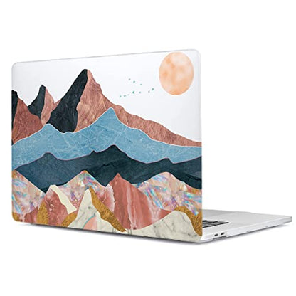 LanBaiLan Compatible for MacBook Pro 13 inch with Touch Bar 2022 2020 2019 2018 2017 2016 M1 M2 A2338 A2289 A2251 A2159 A1989 A1706 A1708, Laptop Hardshell Case & Keyboard Cover, Art Mountain - color: Art Mountains