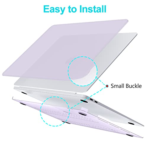 B BELK Compatible with MacBook Air 13 inch Case M1, MacBook Air Case 2021 2020 2019 2018 A2337 A2179 A1932 Touch ID, Plastic Laptop Hard Shell + 2 Keyboard Covers + Screen Protector, Lavender Purple - color: Lavender Purple