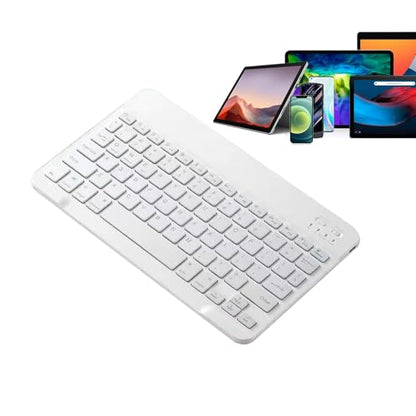 Slim Portable Keyboard Ergonomic Compact Wireless Lightweight | Ultra Slim Compact Keyboard for Smartphones Tablet Laptop PC - color: White