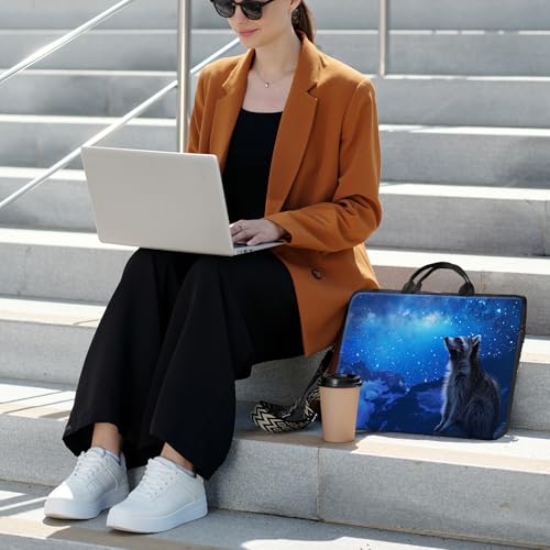 Laptop Bag,14 15 15.6 inch Laptop Case Sleeve,Computer Sleeve with Handle for Women Men,Carrying Case for MacBook,Dell,Lenovo,Notebook Computer,Blue Galaxy Raccoon - color: Blue Galaxy Raccoon