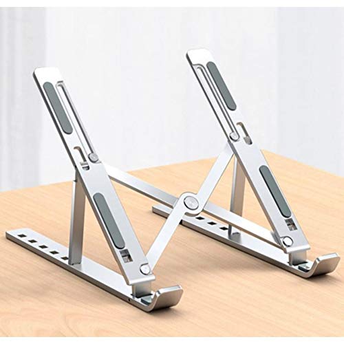 BoxWave Stand and Mount Compatible with Lenovo ThinkPad X1 Carbon Gen 8 (14in) - Compact QuickSwitch Stand, Portable Multi Angle Viewing Foldable Riser - Metallic Silver