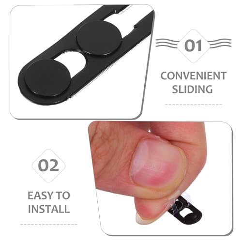 2pcs Sliding Phone Camera Cover Privacy Lens Protector for Smartphones and Laptops, Ultra-Thin Black Webcam Shield Compatible with Cell Phones and Desktop Pcs