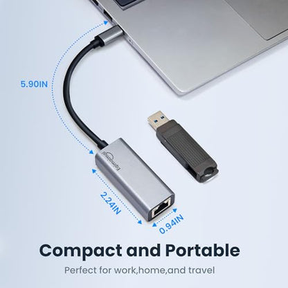 USB C to ethernet Adapter,Ethernet to USB c,TypeC to RJ45 Ethernet Adapter 1Gbps Gigabit Ethernet Compatibility for Mac,MacBook Pro/Air,Dell XPS,Chromebook,Surface - style: TYPEC TO RJ45