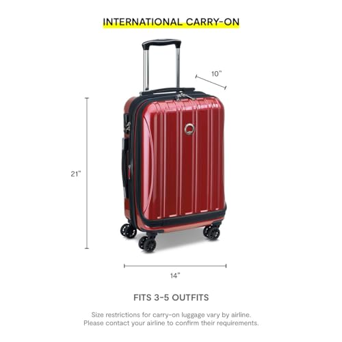 DELSEY PARIS Helium Aero Hardside Expandable Luggage with Spinner Wheels, Blue Cobalt, Carry-On 19 Inch - color: Blue Cobalt, size: Carry-On 19 Inch