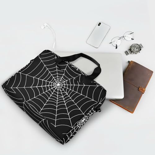 Goth Spider Web Laptop Case 15.6 inch Computer Bag | Waterproof Laptop Briefcase Laptop Bag for Women & Men - color: Goth Spider Web