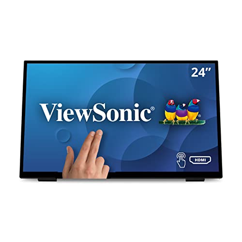 ViewSonic TD2465 24 Inch 1080p Touch Screen Monitor, 10-Point Multi-Touch for Industrial and Retail Environments, Glove-Friendly Interaction, Advanced Ergonomics, HDMI, USB - style: 24-Inch