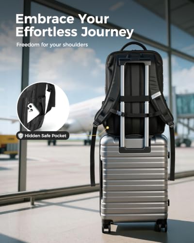 Laptop Backpack 17.3 Inch Business Travel Backpack with USB Charging Port, Durable Lightweight Anti-Theft Work Computer Bag with Laptop Compartment, Black - color: Black