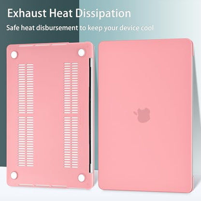 May Chen Compatible with MacBook Pro 13 inch Case 2022 2021 2020 Release Model A2338 M2 M1 A2251 A2289, Plastic Hard Shell Case Keyboard Cover for MacBook Pro 13 Touch Bar Fits Touch ID, Matte Pink - color: Pink