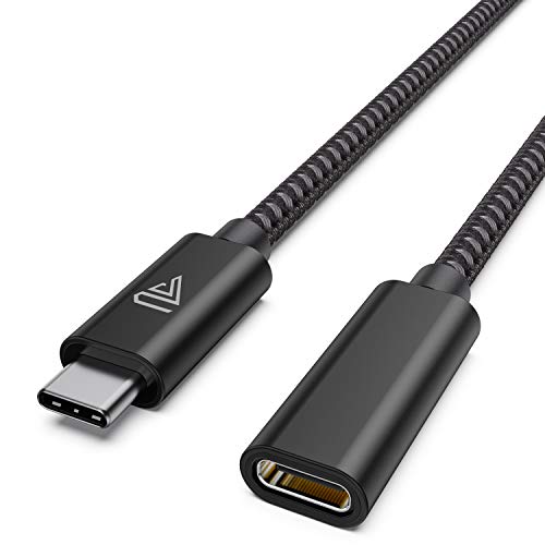USB C Extension Cable (20Gbps/240W/5FT/1.5M) | USB 3.2 Type C Male to Female Extension Charging & Sync for iPhone Pixel PSVR2 MacBook / iPad Dell XPS Surface Book-Black - color: Black, size: 5ft*1
