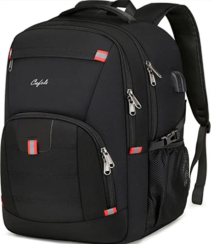 17.3 inch Laptop Backpack,Large Backpack Computer Bookbag Rucksack with USB Charging Port,Water Resistant Sturdy Backpack for Business College School Travel,Men Women Casual Daypack,Black - color: Black