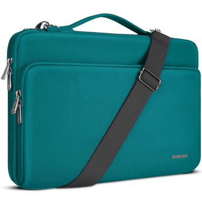 DOMISO 17 inch Laptop Sleeve Protective Case Cover Compatible with 17-17.3 inch HP Dell ASUS Lenovo Chromebook,Waterproof Computer Cases Bag with Shoulder Strap,Turquoise - color: Turquoise, size: 17-17.3 inch