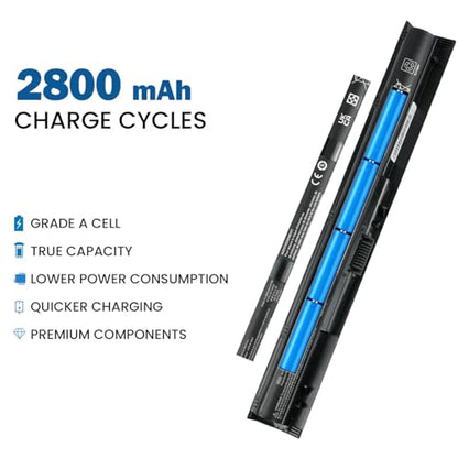 800049-001 KI04 Battery for HP Pavilion 15-ab 15-an 15t-ab100 17-g | 14.8V 2800mAh 41Wh for 17t-g100 17t-s100 cto Series K104 800010-421 TPN-Q160 TPN-Q158 TPN-159 TPN-Q161 TPN-Q162 15-ab143cl - size: 12.13*2.68*1.85 inch KI04