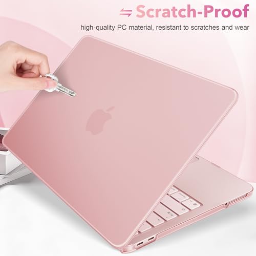 May Chen for MacBook Neo 13 inch Liquid Retina Display ((2026 Release A3404), Slim & Lightweight Protective Case with Screen Protector&Keyboard Cover&Dust Plug, Frosted Blush - color: Frosted Blush