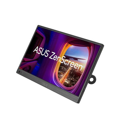 ASUS ZenScreen 15.6” Portable Monitor for Laptop (MB169CK) - Dual USB-C, Mini-HDMI, Plug & Play External Screen for Travel Dual Setup, Full HD, IPS, Anti-Glare Surface, 360° Kickstand, 3yr Warranty - style: 16" Dual USB-C Mini HDMI