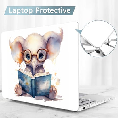 Mektron Printed Case for 2025 Microsoft Surface Laptop Windows 11 Copilot+ PC Surface Laptop 13 inch Touchscreen Display Cover Fits Model 2095, Cute Elephant C342 - color: Cute Elephant C342