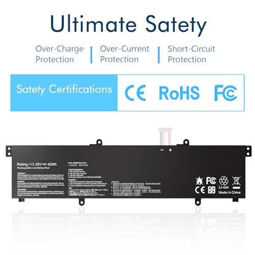 Laptop Battery B31N1911 C31N1911 Compatible with Vivo Book Flip 14 TM420IA M413DA M413 TP470EZ TP470EA TP420UA TP420IA F413 S413 0B200-03750000 0B200-03580000 B0B200-03580300 42Wh 11.55V - color: B31N1911