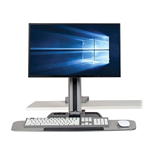 Tripp Lite Desk Mount for Sit Stand Desktop Workstation Height-Adjustable Standing Desk, Single Display (WWSS1332C) - style: Desk-Clamp w/ Mount 13-32"