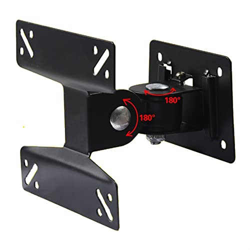 GLigeT Monitor Arm Gas Wall Mount Monitor Bracket, Full Motion 14-24 Inch 180° Swivel and Tilt TV Mount Bracket, Sturdy Steel LED LCD Monitor Holder Bracket, Black Monitor Desk Mount
