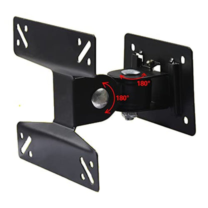 GLigeT Monitor Arm Gas Wall Mount Monitor Bracket, Full Motion 14-24 Inch 180° Swivel and Tilt TV Mount Bracket, Sturdy Steel LED LCD Monitor Holder Bracket, Black Monitor Desk Mount