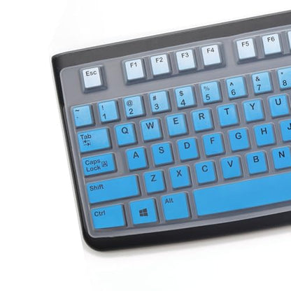 MUBUY Keyboard Cover & Skin Protector for Logitech MK120 - keyboard Protective Skin, US Layout - color: Gradual Blue