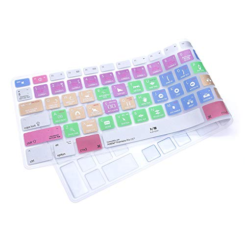 Ultra Thin Shortcuts Extended Silicone Keyboard Protective Cover Skin for Mac Aluminum Wired Keyboard MB110LL/B (A1243) Numeric Keypad (for Adobe Premiere Pro CC) - color: Premiere Pro CC