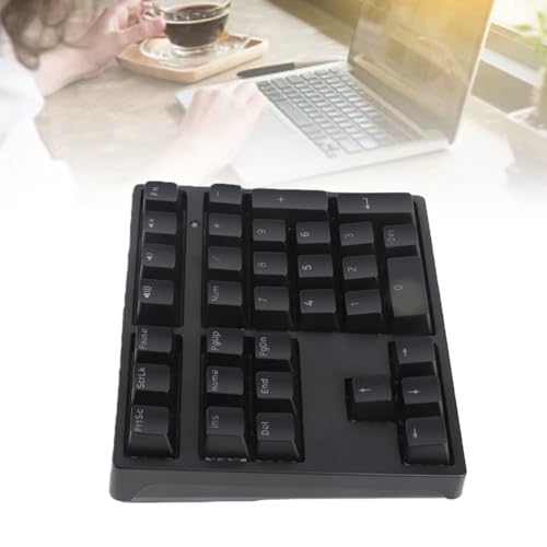 Number Pad, Mechanical 34 Keys USB C Wired Numeric Keypad with RGB Backlit, Blue Switches, Plug and Play for Laptop and Desktop (Black)
