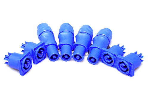 Powercon Connectors, Compatible with Neutrik Nac3mpa Powercon Adapter in Connector to Panel Mount, Male to Power Cable Connectors 4 Packs - color: 4 Set Blue