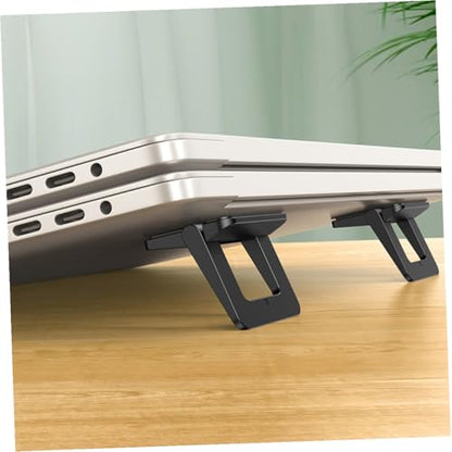 Veemoon 2pcs Foldable Laptop Stand Desk Holder Portable Mini Notebook Holder Adjustable Heightening Support Cooling Riser for Office and Home Use