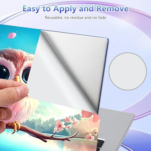 Laptop Skin Sticker Decal Cover,Cute Chibi Owl | DIGTIALL Universal Laptop Skin Sticker, Waterproof Removable Notebook Decal Protector Cover for 12 13 14 15 Inch Laptops - color: Cute Chibi Owl