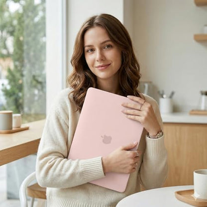 Batianda CrystalMist Case for MacBook Neo 13 Inch 2026, Frosted Blush | 4-in-1 Bundle Official Color Matched, Frosted Translucent Shell, Anti-Fingerprint Matte Finish, Slim Lightweight Protection - color: Matte Blush