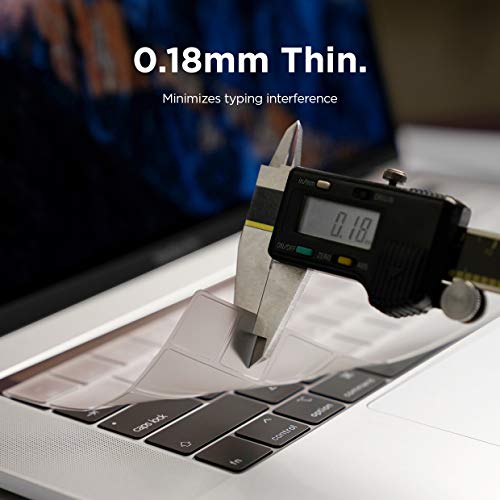 elago Ultra Thin Keyboard Skin for MacBook Pro 13" & 15" with Touch Bar and Touch ID [A1706/A1707/A1989/A1990/A2159] (Transparent) - color: 13" & 15"