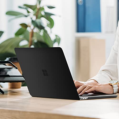 MOSISO Case Compatible with Surface Laptop Go 5/4/3 13.5 inch, Black | Protective Crack & Scratch Resistant Plastic Hard Shell Case Cover