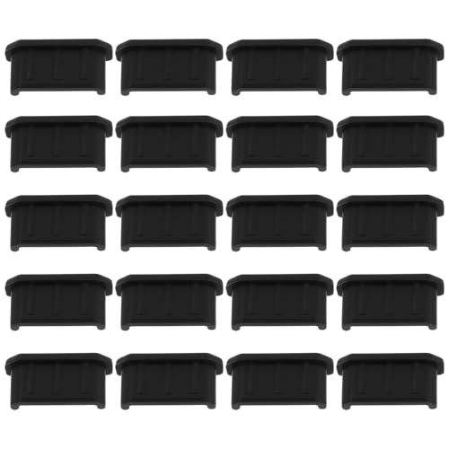 20pcs Mini HDMI Anti Dust Cap Silicone HDMI Female Port Plug Cover for TV Computer Black