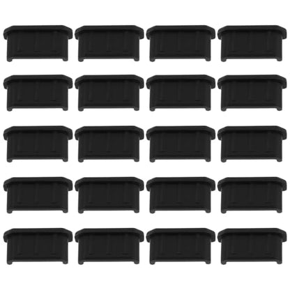 20pcs Mini HDMI Anti Dust Cap Silicone HDMI Female Port Plug Cover for TV Computer Black