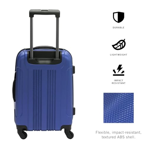 Kenneth Cole REACTION Out of Bounds Lightweight Hardshell 4-Wheel Spinner Luggage, Cobalt Blue, 20-Inch Carry On - color: Cobalt Blue, size: 20-Inch Carry On