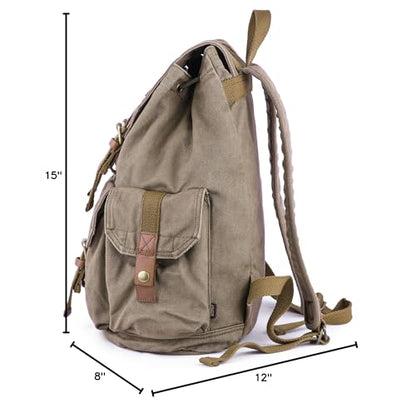 GOOTIUM 21101AMG-S Specially High Density Thick Canvas Backpack Rucksack, Field Tan, Small - color: Field Tan, size: Small